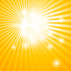 abstract background with sun rays and lens flare effect