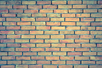 Obraz premium Brick wall texture, brick wall background for interior or exterior design with copy space for text or image. Vintage style effect picture.