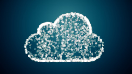 cloud computing network conception - obrazy, fototapety, plakaty