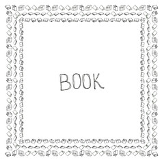 Book doodle frame