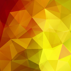 Obraz premium Abstract background consisting of yellow, orange triangles. Geometric design for business presentations or web template banner flyer. Vector illustration