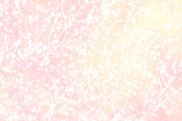 Fototapeta na wymiar Abstract beautiful pastel gradient with all over dots, flowers and background for spring Easter and feminine design