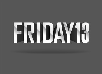 Friday 13. Vector sign