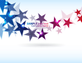 Abstract Colorful Background. Vector. Stars colorful