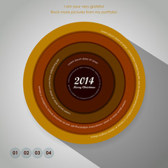 Business Infographics circle retro style Vector illustration. web design.