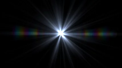 Foto op Aluminium Lens Flare light  over Black Background. Easy to add  overlay or screen filter over Photos  © sanee