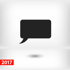 Speech bubble icons black icon, vector illustration. Flat design style