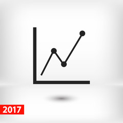 Infographic, chart  icon, vector illustration. Flat design style
