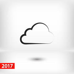  cloud icon, vector illustration. Flat design style