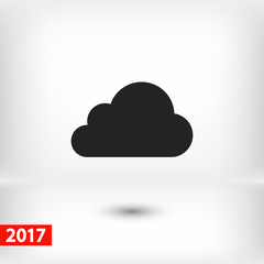  cloud icon, vector illustration. Flat design style