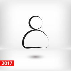 Business man icon, vector illustration. Flat design style