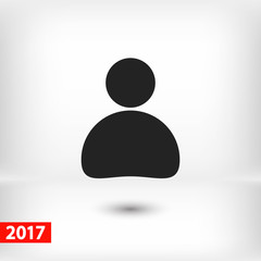 Business man icon, vector illustration. Flat design style