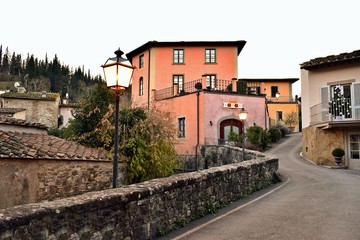Fototapeta na wymiar Greve in Chianti, vecchio borgo in provincia di Firenze in Toscana, Italia