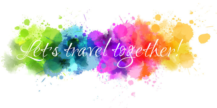 Watercolor line travel background