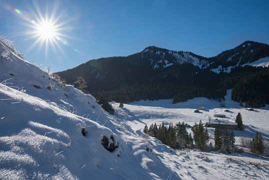 Winterlandschaft Wei&szlig;e Valepp am Spitzing