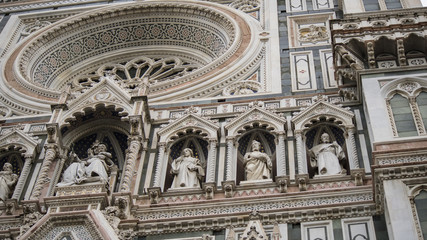Fototapeta na wymiar Italy. Florence, Cathedral Santa Maria del Fiore. Architectural details