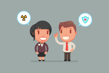 cute characters vector illustration