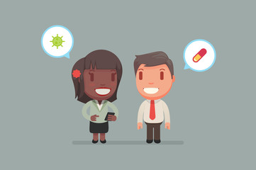 cute characters vector illustration