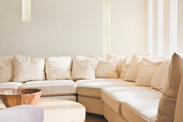 Living room with sofa and coffee table