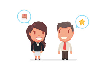 cute characters vector illustration