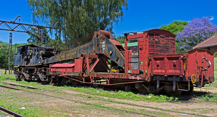 Naklejka premium Steam Powered Railway Crane