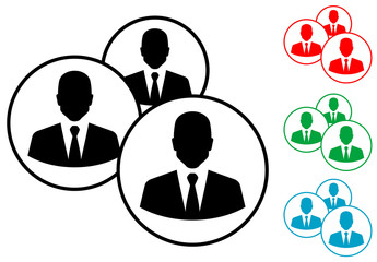 Icono plano comunidad varios colores