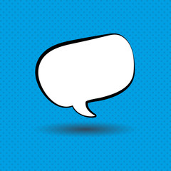 Speech bubble icon with blue background