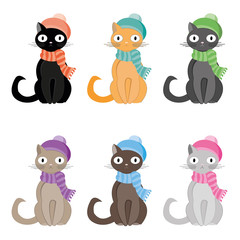 Set of cats