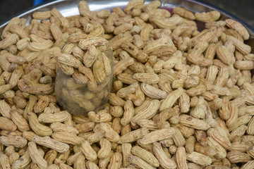 boiled nuts in the market