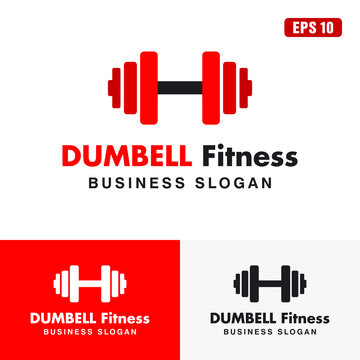 Dumbell Fitness Logo / Icon Vector Design (Business Logo Idea)