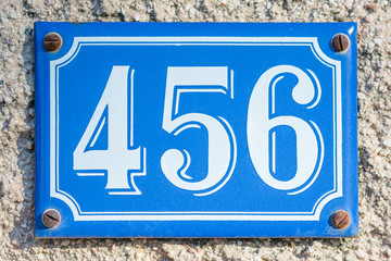 House Number Four Hundred Fifty Six - 456