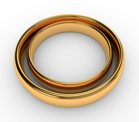 Wedding gold rings