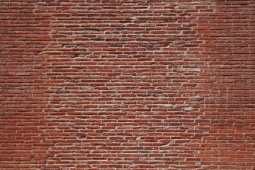 Medieval red brick wall in Toulouse, France