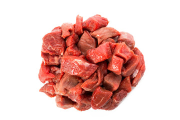 beef goulash isolated on white background