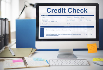 Credit Check Financial Accounting Request Form Concept