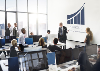 Business Success Report Graph Concept