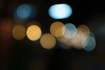 colorful bokeh of the light from the city