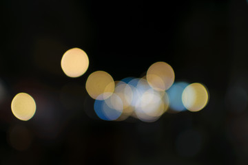 colorful bokeh of the light from the city