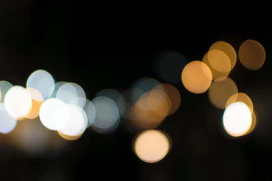 colorful bokeh of the light from the city