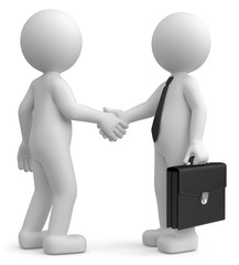 weiises 3d M&auml;nnchen Vertreter - Verk&auml;ufer