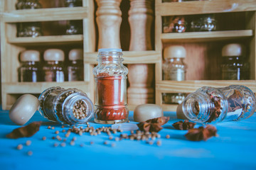 Glass shakers with seasoning
