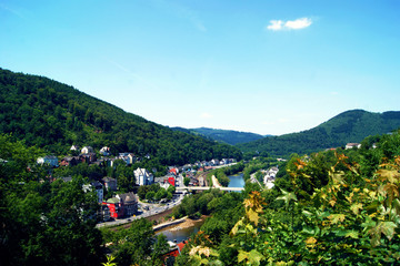 View from the hill of the city Altena (Sauerland, Germany)