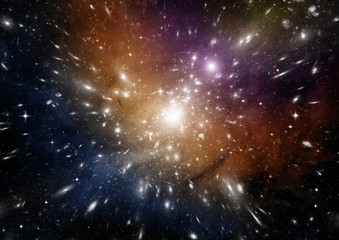 galaxy in a free space