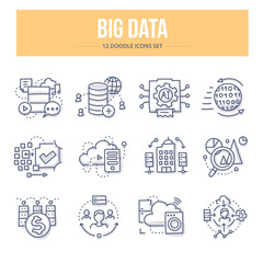 Big Data Doodle Icons