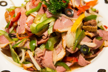 Smoked duck salad mixed