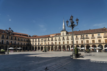 Fototapeta na wymiar Leon (Spain): Plaza Mayor