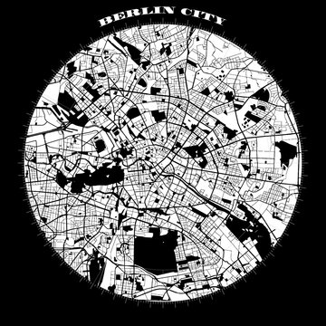Berlin Compass Design Map Artprint