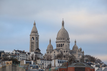 Fototapeta na wymiar Basilica of the Sacred Heart of Paris (Sacre-Couer), Montmartre, France