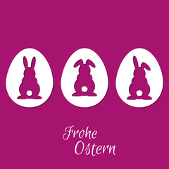 Osterhasen - Frohe Ostern - Vektor Grafik