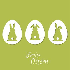 Osterhasen - Frohe Ostern - Vektor Grafik